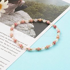 Ensembles de bracelets extensibles en quartz rose naturel et rhodonite&nbsp;BJEW-JB06255-01
