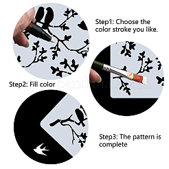 Modelli di stencil per pittura da disegno in plastica per animali domestici&nbsp;DIY-WH0244-108
