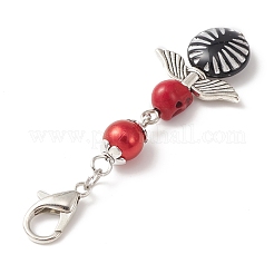 Decorazioni pendenti con teschio turchese sintetico tinto&nbsp;HJEW-JM01179