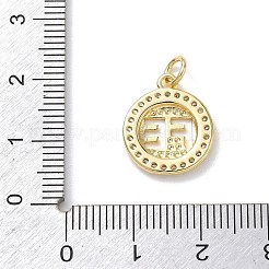 Pendentifs en laiton zircon cubique transparent&nbsp;KK-L268-019G-01