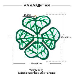304 Edelstahl-Emaille-Anhänger&nbsp;STAS-OY019-17G