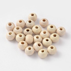 Runde unfertige Holzperlen&nbsp;LS-X-WOOD-Q017-6mm-06-LF