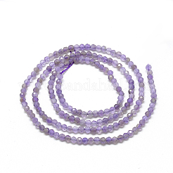 Chapelets de perles en améthyste naturelle&nbsp;G-S264-20-3mm