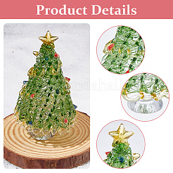3 Stück 3 Stile Glas Weihnachtsbaum Display Dekorationen&nbsp;DIY-DC0008-25