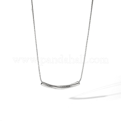 Eleganti collane a catena a serpente con perline tubolari curve e testurizzate in acciaio inossidabile 304 per le donne&nbsp;MH1558-5