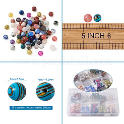Perles en pierre précieuse naturelles & synthétiques&nbsp;G-TA0001-04