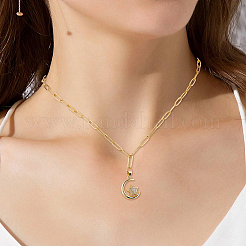 12 collar de cadena con clip de acero inoxidable quirúrgico 316L&nbsp;NJEW-HS00005