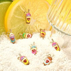 60pcs 6 pendentifs en alliage de couleurs&nbsp;ENAM-CJ0003-14