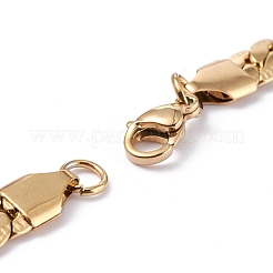 Collane a catena con cordolo in acciaio inossidabile 304 con placcatura sotto vuoto in PVD&nbsp;NJEW-I248-08G