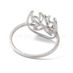 Bague creuse en acier inoxydable 304 anti-ternissement pour femme&nbsp;RJEW-E073-06P