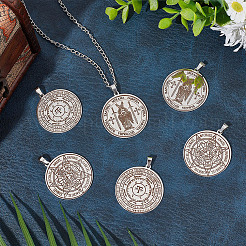 6 pendentif en acier inoxydable 304 de 3 styles&nbsp;STAS-UN0044-46