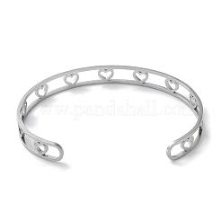 Bracciali aperti in acciaio inossidabile 304 anti-ossidazione&nbsp;BJEW-P307-05P