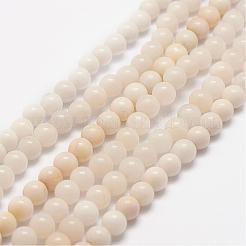 Natürliche weiße Jade Perlenstränge&nbsp;G-G666-09