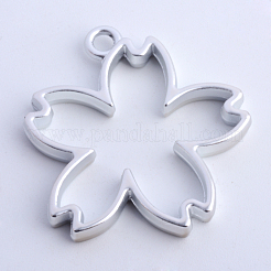 Rack-Beschichtung Legierung Sakura Anhänger mit offener Rückseite&nbsp;PALLOY-S047-36B-FF