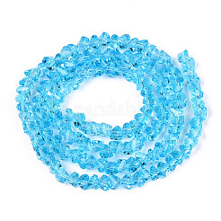 Abalorios de vidrio transparente hebras&nbsp;GLAA-N018-4mm-03