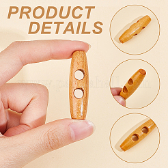 70 bouton en bois naturel de 7 couleurs&nbsp;FIND-NB0005-03C