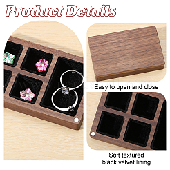Aufbewahrungsbox aus Holz mit Magnet und Samt in Quaderform&nbsp;CON-WH0200-06B
