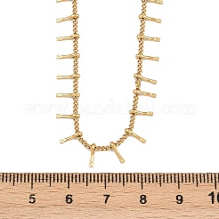 Collane con catena a maglie e nappe in acciaio inossidabile 304 per donna&nbsp;NJEW-G179-04G