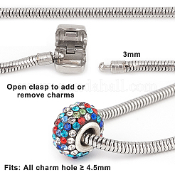 Armbänder aus 304 Edelstahl im europäischen Stil zur Schmuckherstellung&nbsp;STAS-PH0006-02B