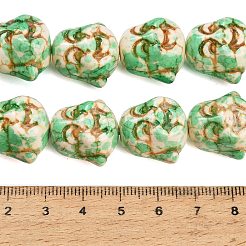 Colliers de perles de turquoise synthétique teintes selon les traditions bouddhistes&nbsp;GG-CBAAE19-01