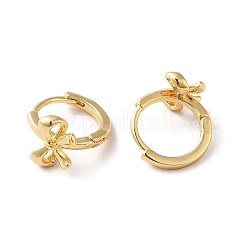 Orecchini a cerchio in ottone con fiocco per donna&nbsp;LS-ZIRC-Q201-15G