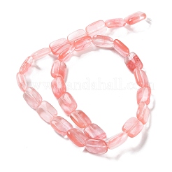 Chapelets de perles en verre de quartz de cerise&nbsp;G-K357-D07-01