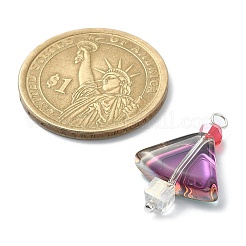 Galvanoplastie pendentifs en perles de verre transparent&nbsp;PALLOY-JF02116
