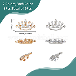 6 spilla a forma di corona in lega di cristallo e strass&nbsp;JEWB-FH0001-67