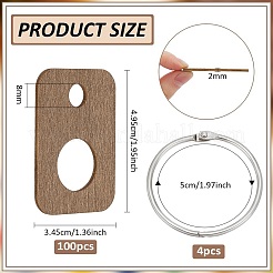 100 bobine de fil de bois&nbsp;DIY-BC0013-82A