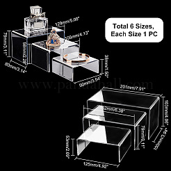 6 Stück 6 Größen undurchsichtige Acryl-Display-Riser&nbsp;ODIS-WH0002-41