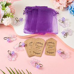 10 pendentif décoratif en acrylique en forme de papillon&nbsp;HJEW-TAC0071