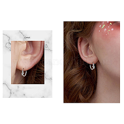 925 orecchini a cerchio in argento sterling rodiato&nbsp;JE899A