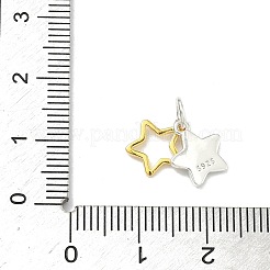 925 Anhänger aus Sterlingsilber mit schwarzem Emaille&nbsp;STER-A051-02B