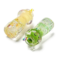 Transparentes und leuchtendes Acryl mit Anhängern aus Fimo&nbsp;X-TACR-G046-01