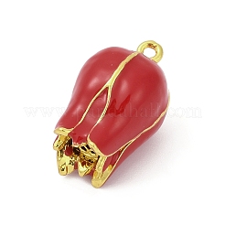 Knospen Messing Emaille Anhänger&nbsp;KK-G526-11G