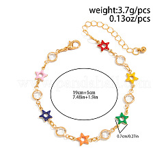 Gliederkettenarmbänder aus Emaille und Strass für Männer und Frauen&nbsp;FS-WG01628-02