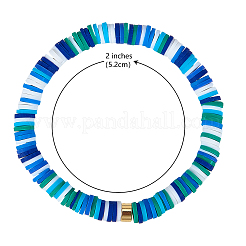 Set di bracciali elasticizzati in argilla polimerica fatti a mano con perline heishi&nbsp;BJEW-JB05902-04