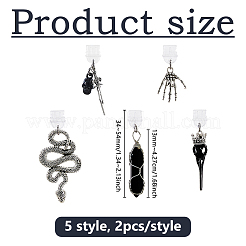 10 Stück 5 Stile Kunststoff-Staubschutzstecker für Handys&nbsp;HJEW-DC00124