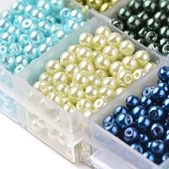 Misch perlige Runde Glas Perlen&nbsp;HY-D0004-4mm-B