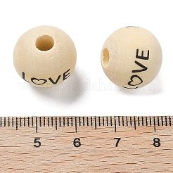Perles européennes en bois de schima&nbsp;WOOD-G023-02D