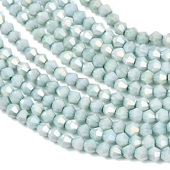 Brins de perles de verre bicônes électrolytiques&nbsp;GL-T021-2.5x3mm-16-18