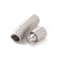Anlaufgeschützte Bajonettverschlüsse aus Edelstahl 304 für Halsketten&nbsp;STAS-O035-6mm-03