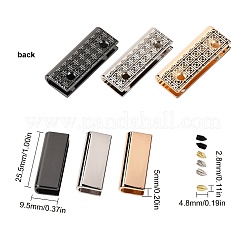 6 juego de protectores de esquinas para bolsas de aleación de zinc de 3 colores&nbsp;FIND-GF0001-94