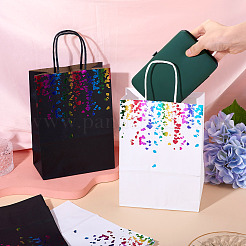 12 stücke 2 farben bunte heißprägen herz papier geschenk tragetaschen&nbsp;ABAG-TA0001-57B