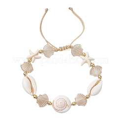 Braccialetti regolabili da donna in turchese sintetico&nbsp;BJEW-TA00743