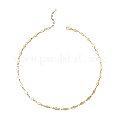 Colliers à maillons en losange en acier inoxydable 304&nbsp;NJEW-JN05205-01