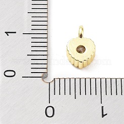 Porte micro ouvrent pendentifs zircone cubique en laiton de placage&nbsp;KK-P247-10G