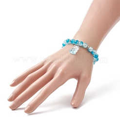 Bling-Galss-Stretch-Armband mit runden Perlen&nbsp;BJEW-JB09241