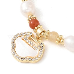 Halsketten aus natürlicher goldener Seidenjade&nbsp;NJEW-L119-06G