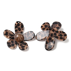 Pendenti in acetato di cellulosa (resina) con stampa leopardata opaca&nbsp;FIND-C088-02B